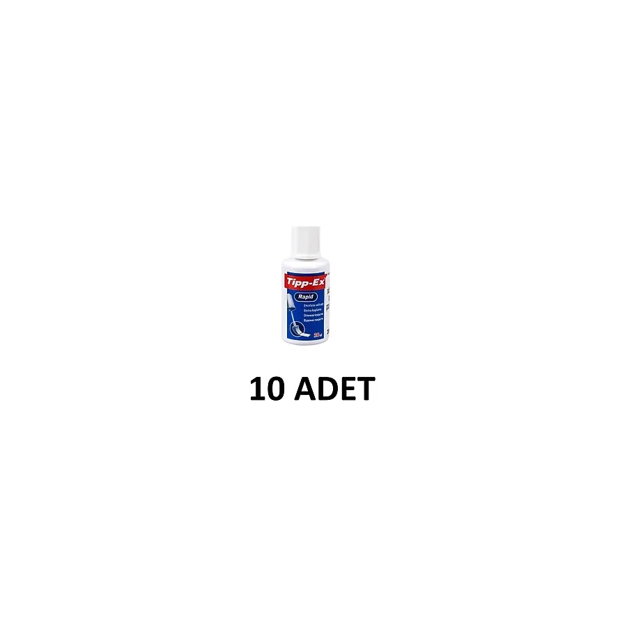 Tipp-Ex 10 Adet Sıvı Silici Daksil 20ML Sünger Uç - Beyaz