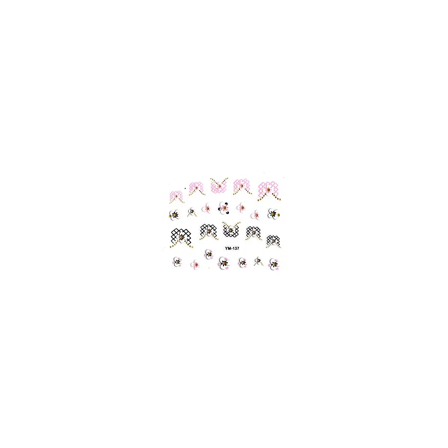 Tırnak Sticker, Tırnak Süsleme, Nail Art (ym-137) - 6X5 cm - Renkli Çiçekli