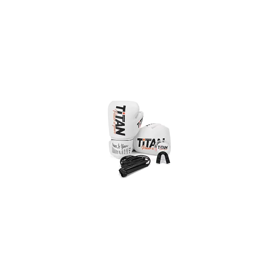 Titan Sport Model 3 Beyaz Boks Eldiveni+dişlik Seti+atlama İpi