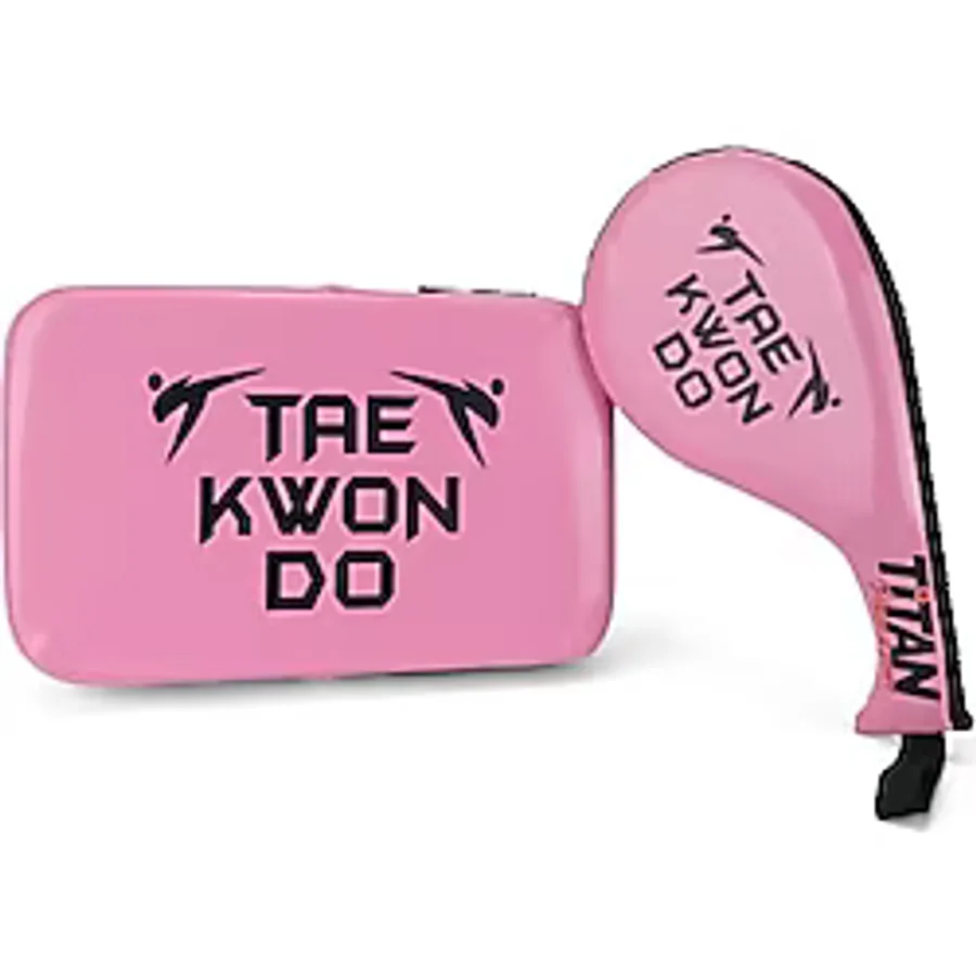 Titan Sport Pembe Darbe Yastığı+raket Ellik 2'li Set