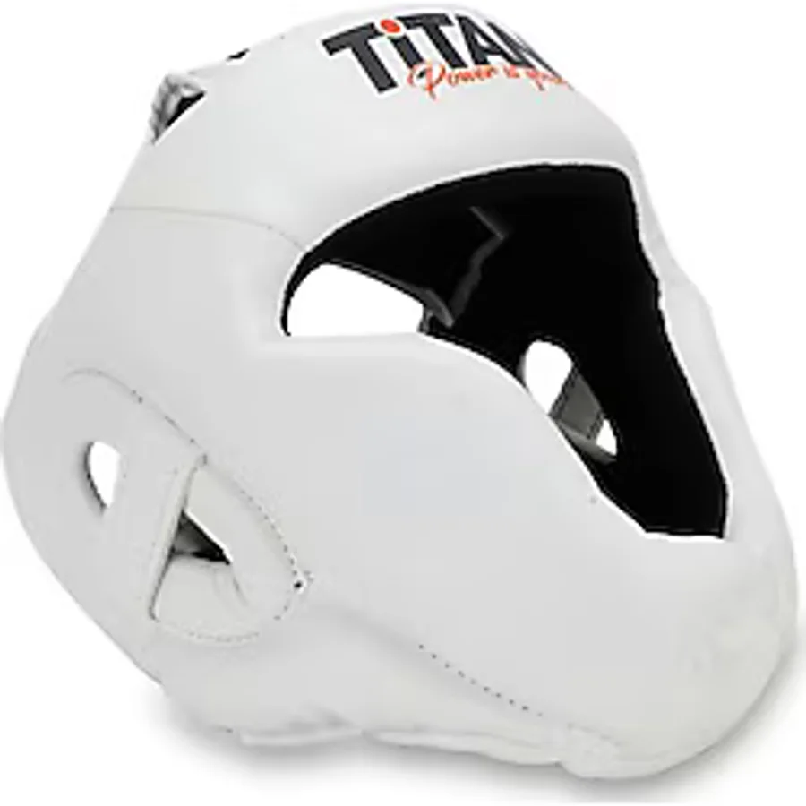 Titan Sport Yüz Korumalı Boks Kaskı , Beyaz Model Çok Renkli