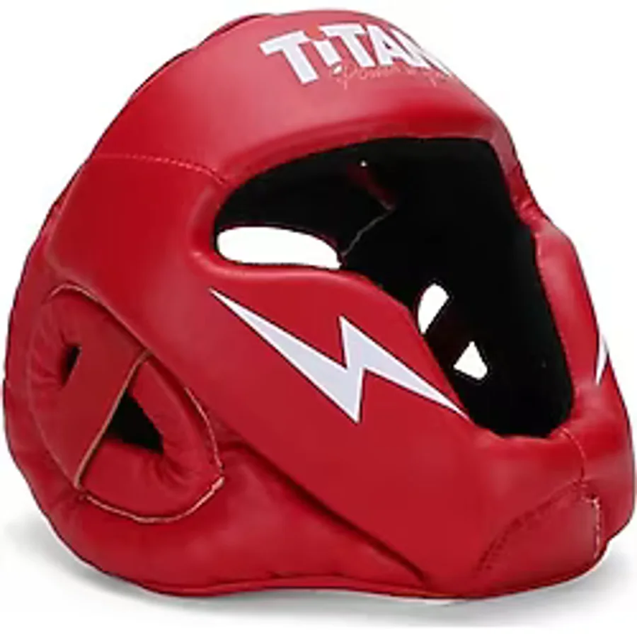 Titan Sport Yüz Korumalı Boks Kaskı , Koyu Kırmızı Model
