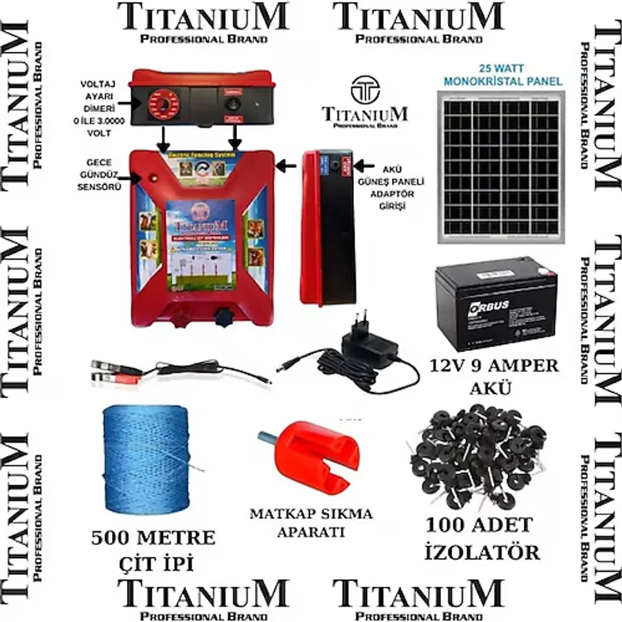 Titanium Night Shock 30K Elektirikli Çit Sistemi Set-2 30000 Volt