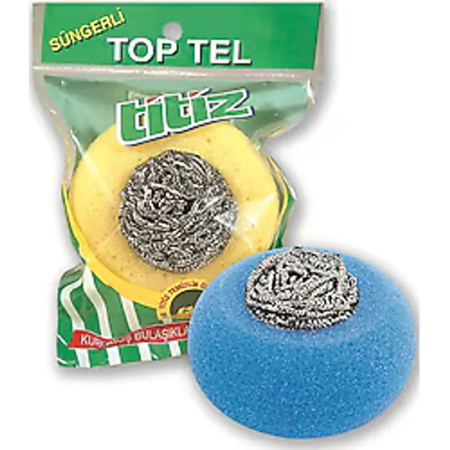 Titiz Süngerli Top Tel 2 Adet