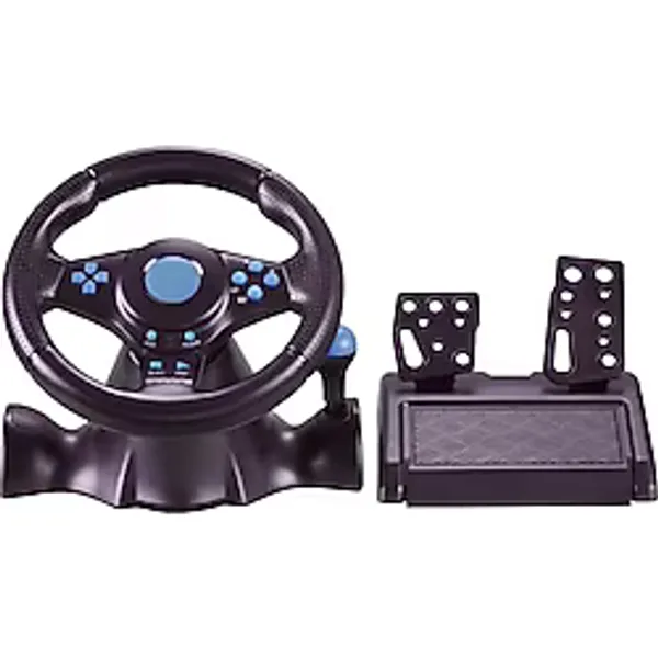 Titreşimli 4in1 Oyun Direksiyon Seti, Bilgisayar/Xbox 360/PS3/PS2 Uyumlu, USB Bağlantılı, Pedal Dahil