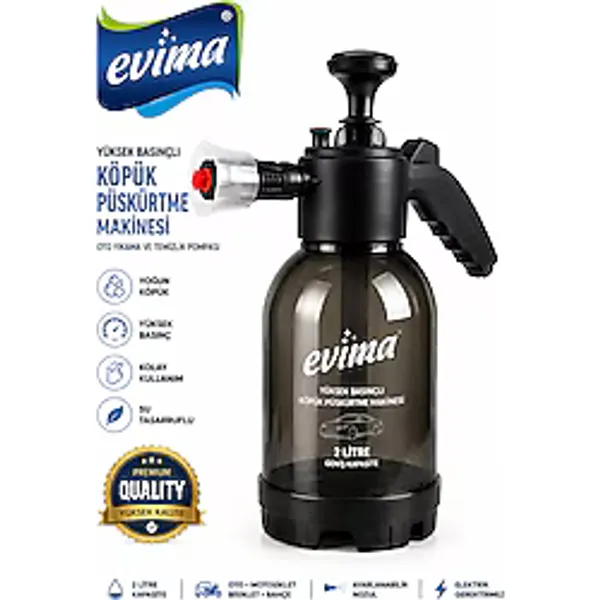 tmtemsan Yüksek Basınçlı Oto Yıkama ve Temizleme Pompası Köpük Püskürtme Makinesi 2 Litre El Tipi Basınçlı Sprey