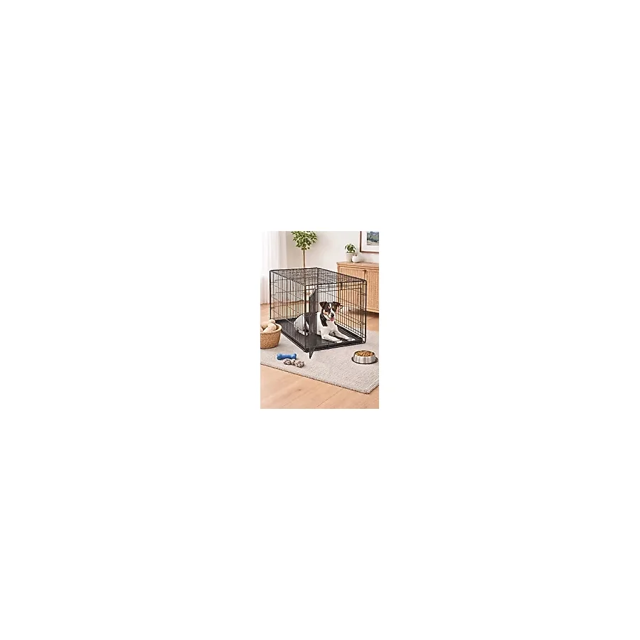 TncPatiShop Katlanabilir Metal Tel Evcil Küçük Hayvan Kedi Köpek Kuş Kafesi Taşınabilir Oyun Parkı 60X40X48 - Siyah