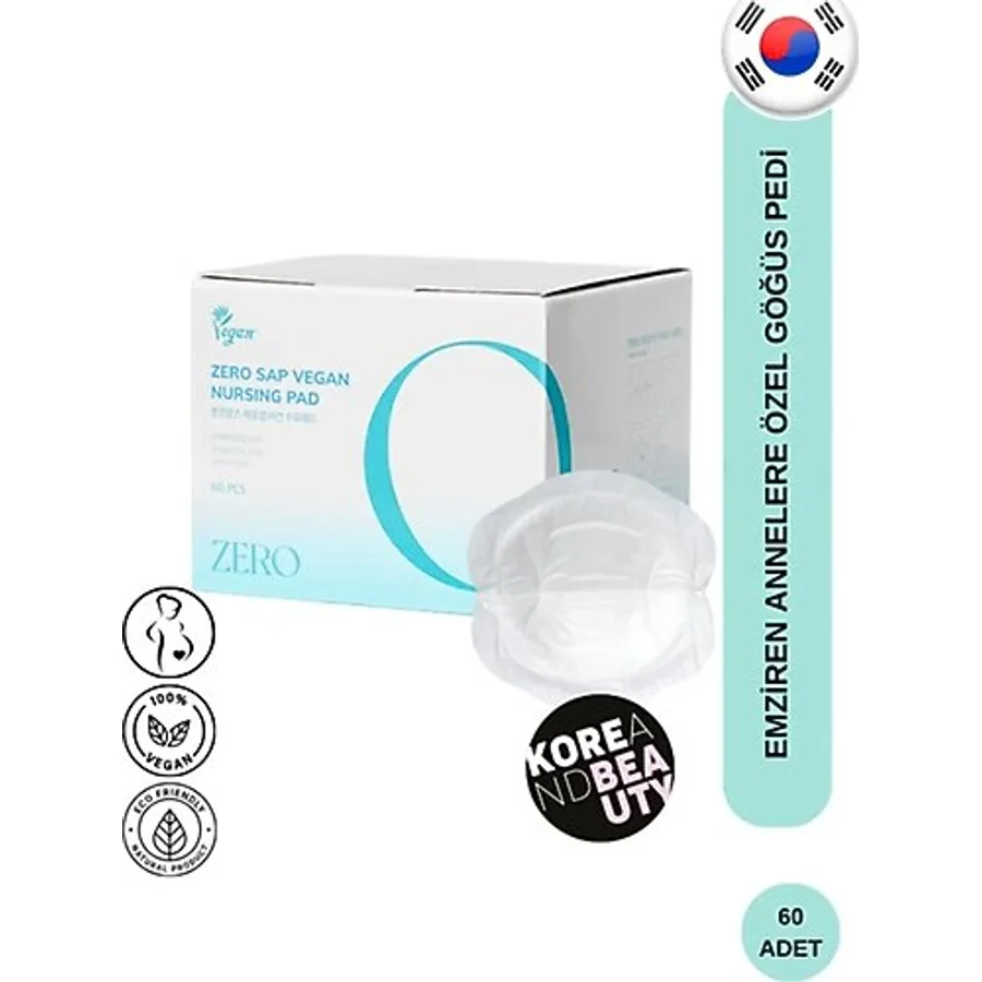Tntn Mom's Zero Sap Vegan Nursing Pads (60 Adet) %100 Doğal Emzirme Pedi Göğüs Pedi
