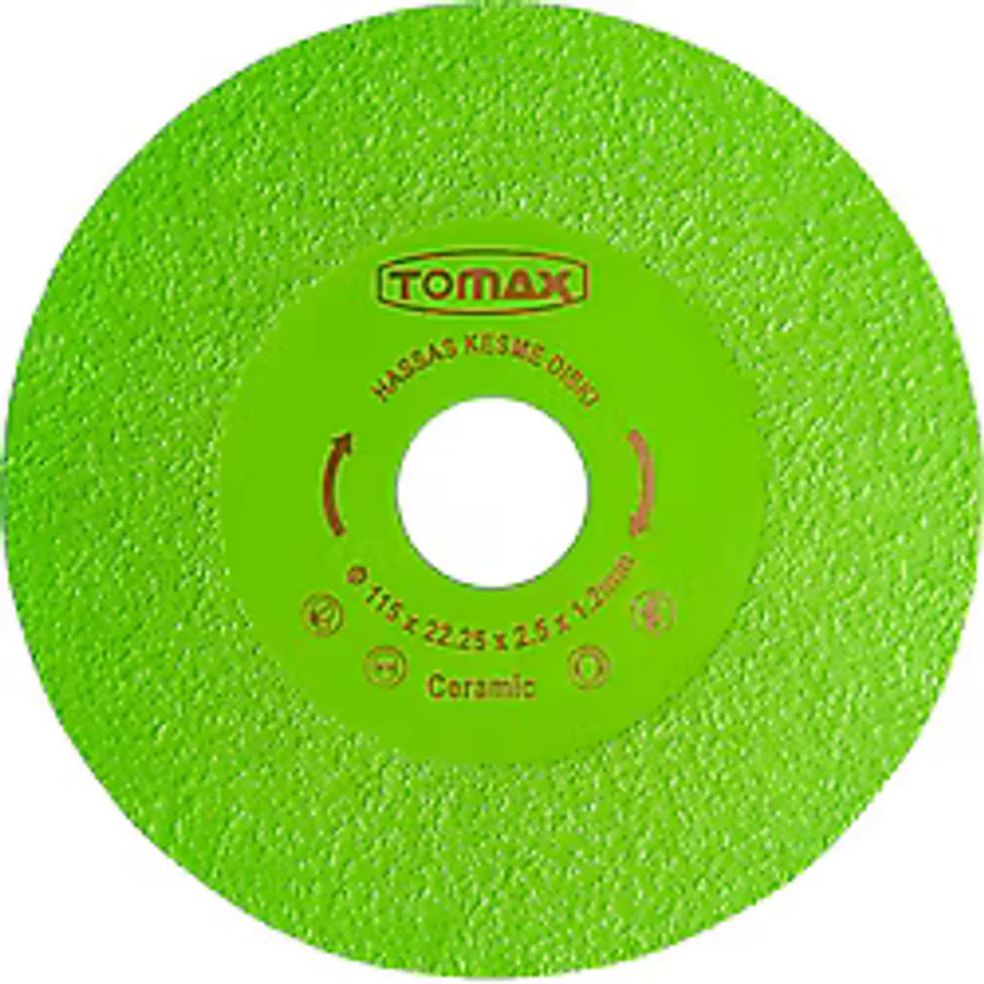 TOMAX Hassas Seramik Kesici Disk İnce Kesim 1.2 x 115 mm Yeşil