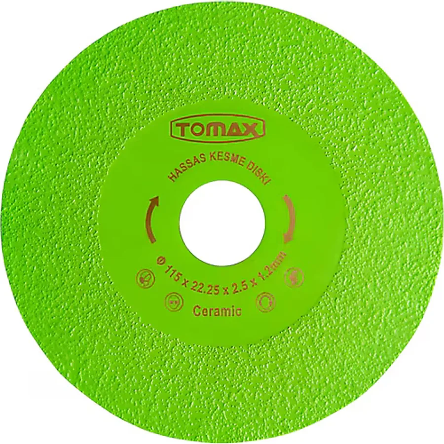 TOMAX Hassas Seramik Kesici Disk İnce Kesim 1.2 x 115 mm Yeşil