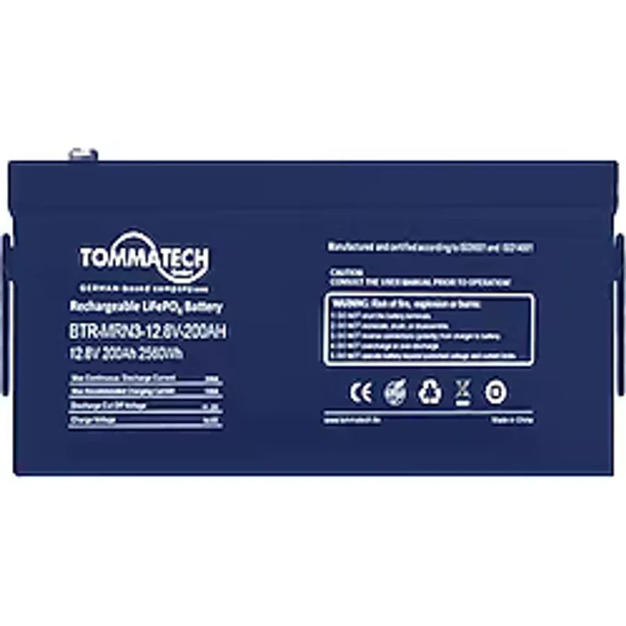 Tommatech 12.8 V 200 Ah ABS+PC Kasa Lityum Marin Akü