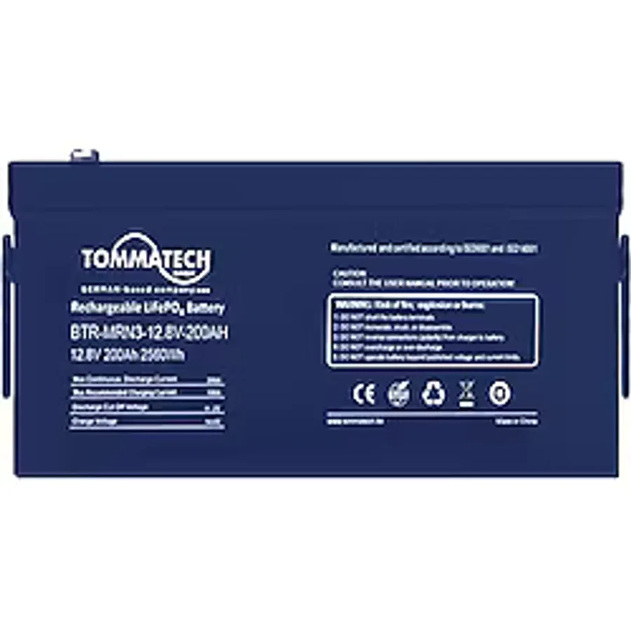 Tommatech 25.6 V 200 Ah ABS+PC Kasa Lityum Marin Akü