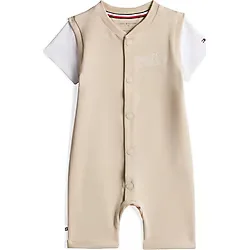 Tommy Hilfiger Baskılı Normal Bej Bebek Tulum KN0KN02371ACI