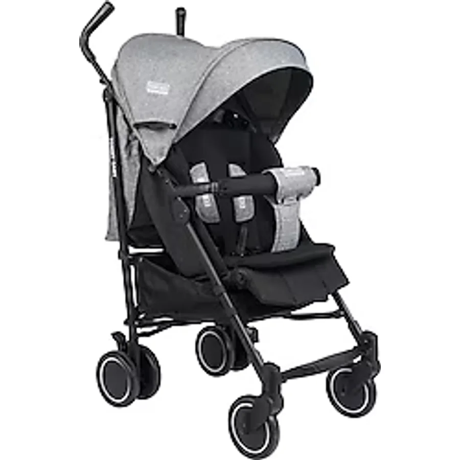 Tommybaby Luppo Black Tam Yatar Gri Baston Bebek Arabası
