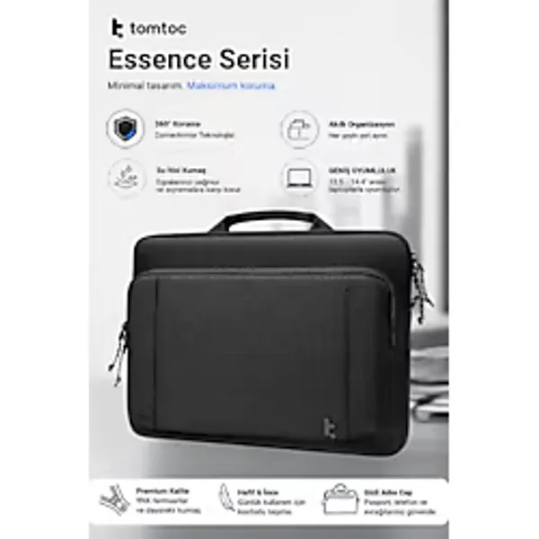 TOMTOC A34D3D1 Essence A34 Macboook Pro 14 inç Laptop Kılıfı Siyah