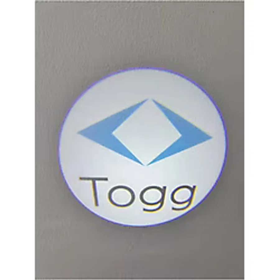 Toog Araçlar İçin Pilli Yapıştırmalı Kapı Altı Led Logo-projektör