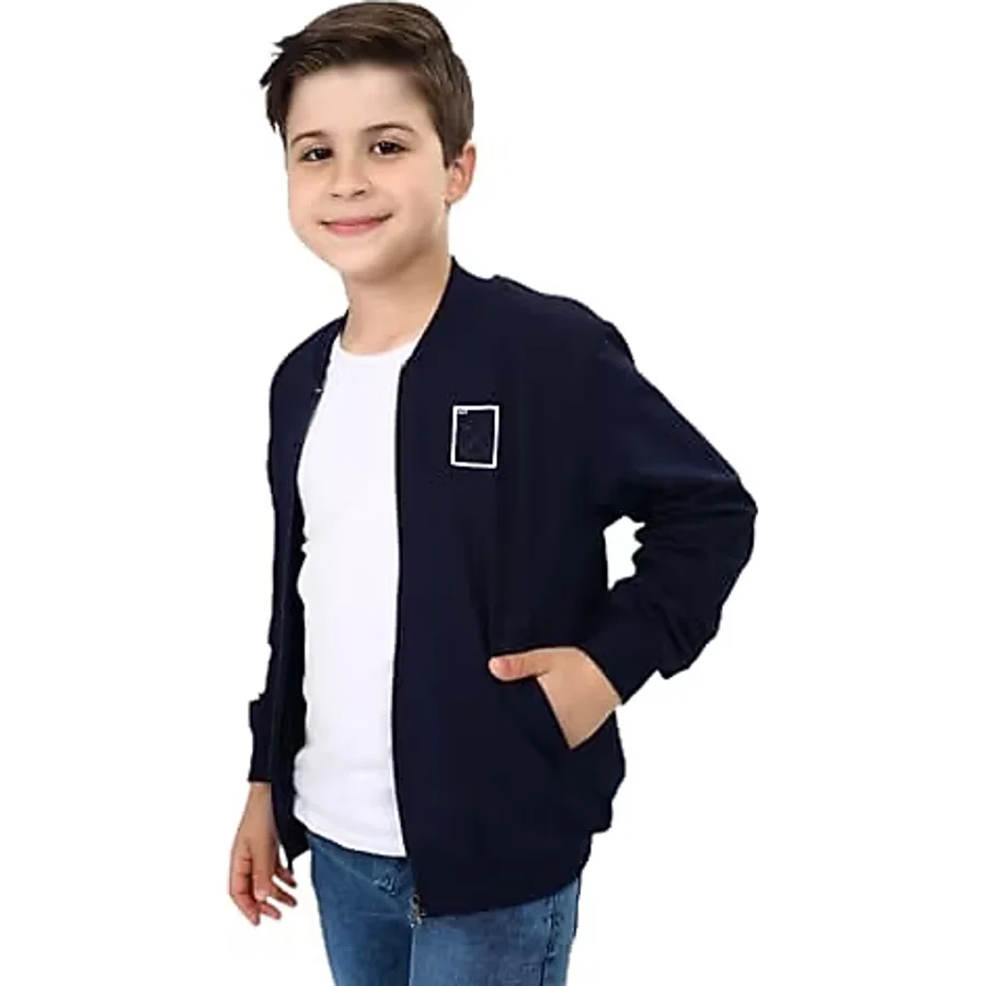 Toontoy Erkek Çocuk Baskılı Hırka Lacivert 10-11 YAŞ
