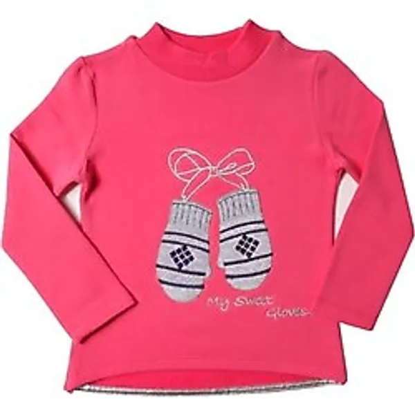 Toontoy Kız Çocuk Sweatshirt Eldiven Nakışlı Fuşya 1 YAŞ