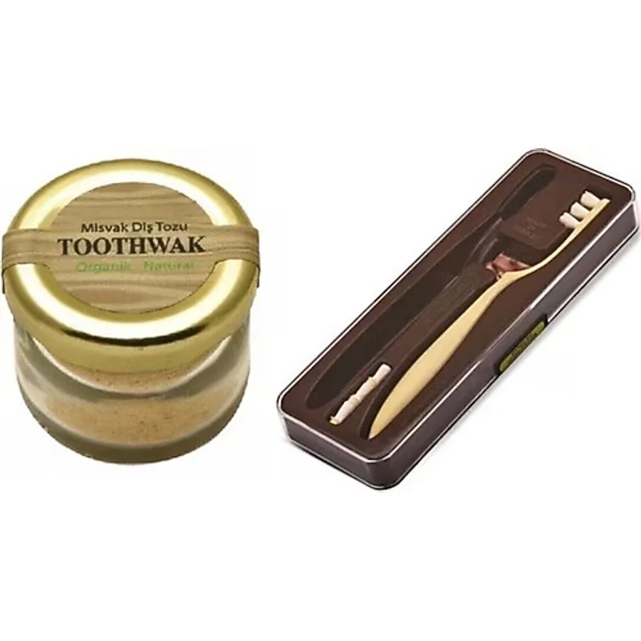Toothwak Toothawk Diş Fırçası 3ad Başlık Ve Misvak Tozu