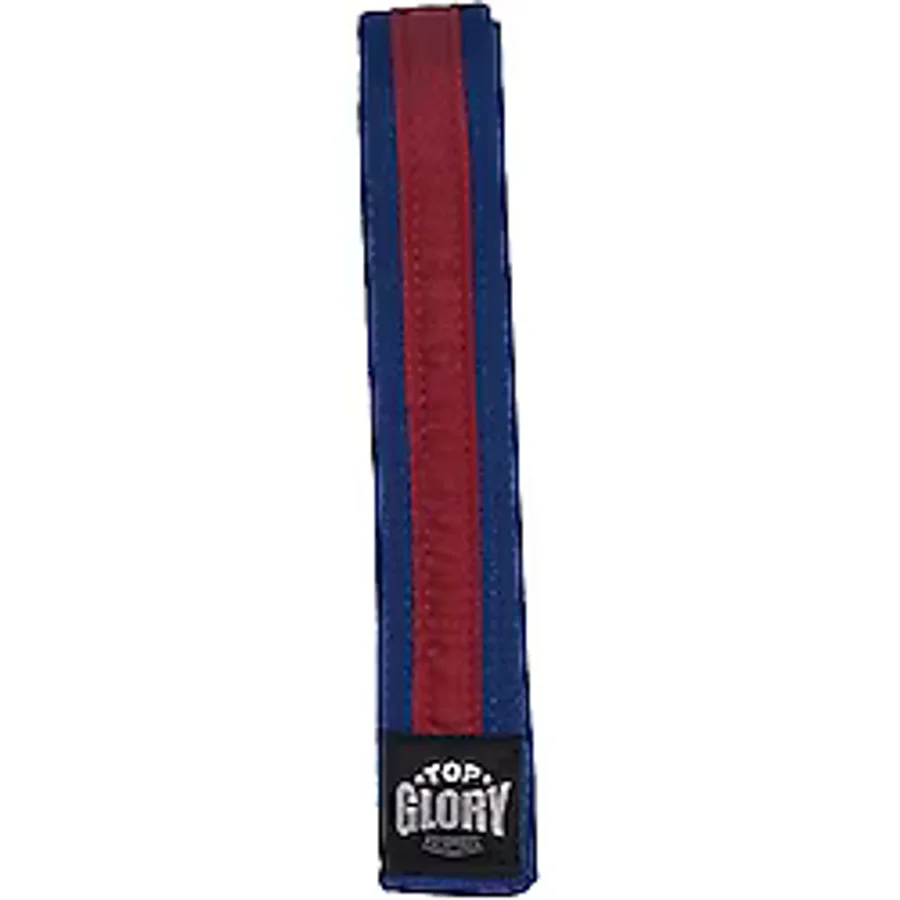 TOP GLORY (T1369) Mavi Kırmızı Taekwondo Kuşak 200cm