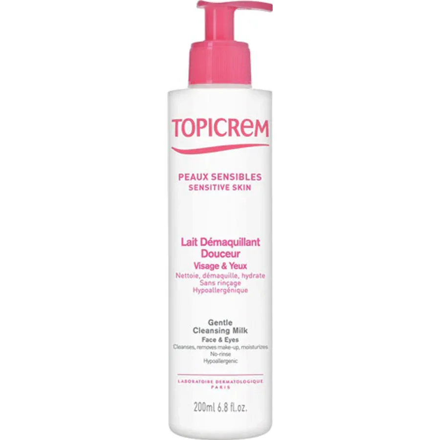 Topicrem Gentle Cleansing Milk Face & Eyes 200 ml Makyaj Temizleme Sütü