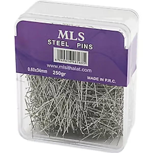 TOPLU İĞNE 0.60X34MM 250GR ŞEFFAF MİKA KRİSTAL PLS.KUTULU AMBALAJ (5477)