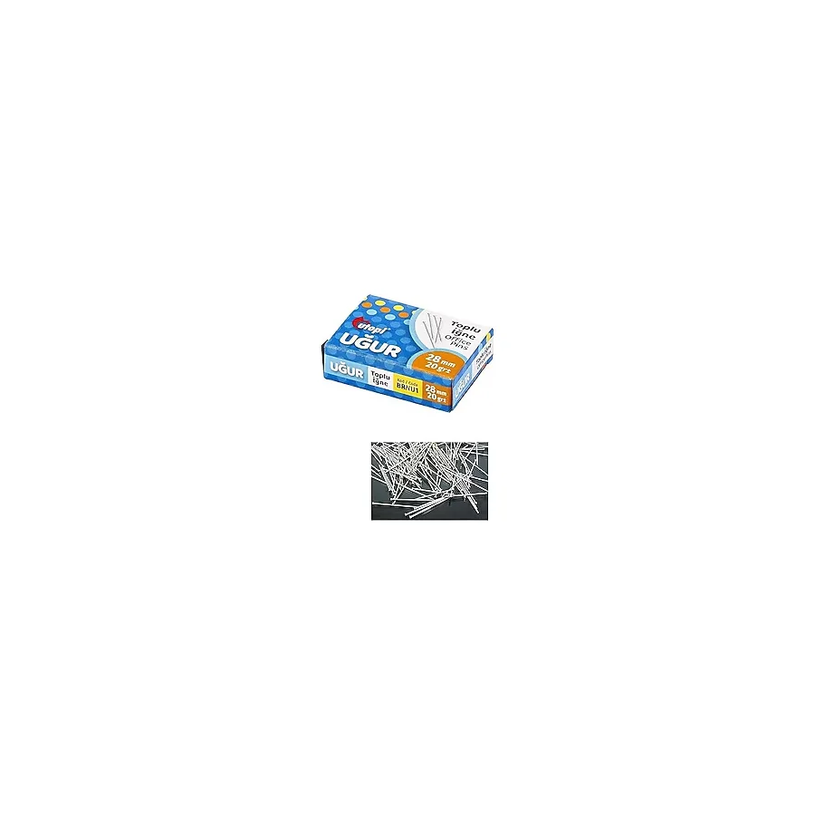 Toplu İğne 20 gr 28 mm 1 Paket Yaklaşık 150 Adet Nikel Kaplı Toplu İğne Düğün Nişan Takı İğnesi Okul Ofis Büro
