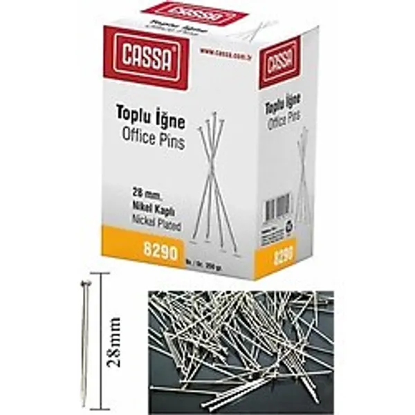 Toplu İğne 250 Gr 1 Paket 28Mm Nikel Kaplı Toplu İğne Düğün Nişan Takı İğnesi Türban Okul Ofis Büro