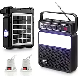 Torima Ns-2730Ls Siyah Güneş Enerjili Portatif Kamp Lambası Bluetooth Hoparlör