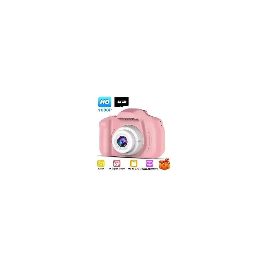 Torima Pembe Renk Mini 1080P Hd Çocuk Kamera Dijital Fotoğraf Makinesi 2.0 Inç Ekran