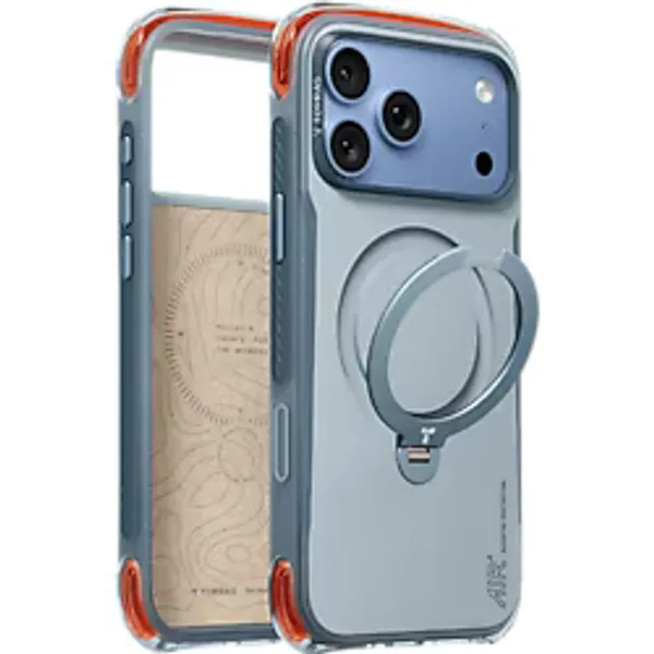 TORRAS iPhone 18 Pro Max Uyumlu Ostand Q3 Air Standlı Magsafe Kapak Telefon Kılıfı Mavi