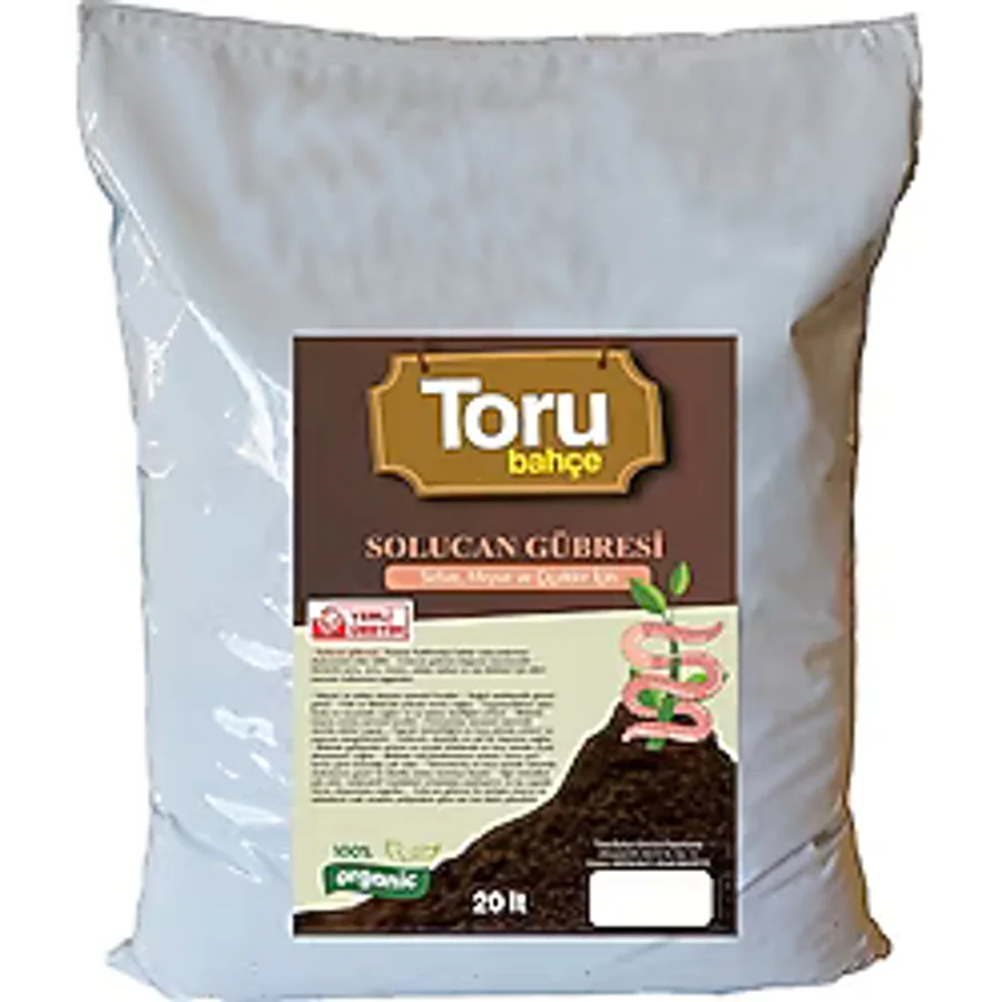 Toru Bahçe Solucan Gübresi Toprak Düzenleyici Solucan Gübresi 20 lt