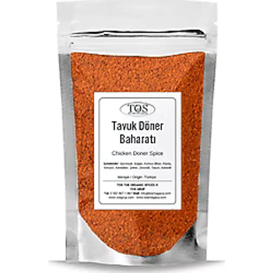 TOS The Organic Spices Tavuk Döner Baharatı 500 gr Chicken Döner Spice Blend - Premium Quality Baharat Karışımı