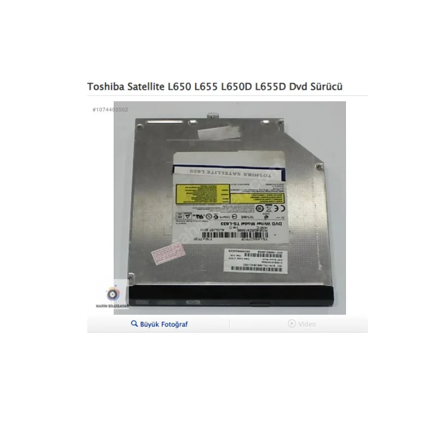 Toshiba Satellite L650 L655 L650d L655d Dvd Sürücü