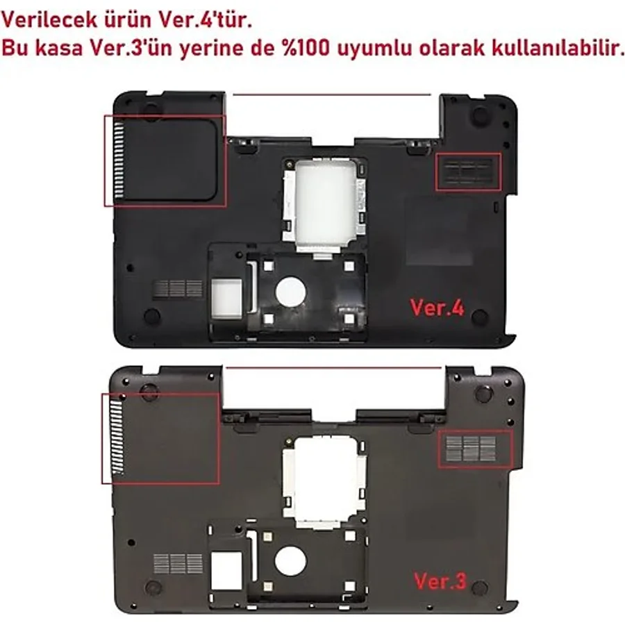 Toshiba Satellite L855-14L Alt Kasa Siyah V4-V3