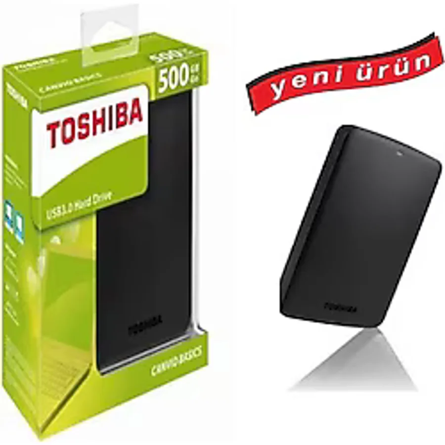 Toshiba Taşınabilir Disk - Taşınabilir Bellek - 500GB-USB 3.0 ve 2.0 - ( Kolay ve Hızlı Aktarım )