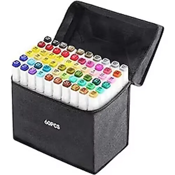 Touch Sketch Marker 60LI Çift Uçlu Marker Kalem Seti Çantalı