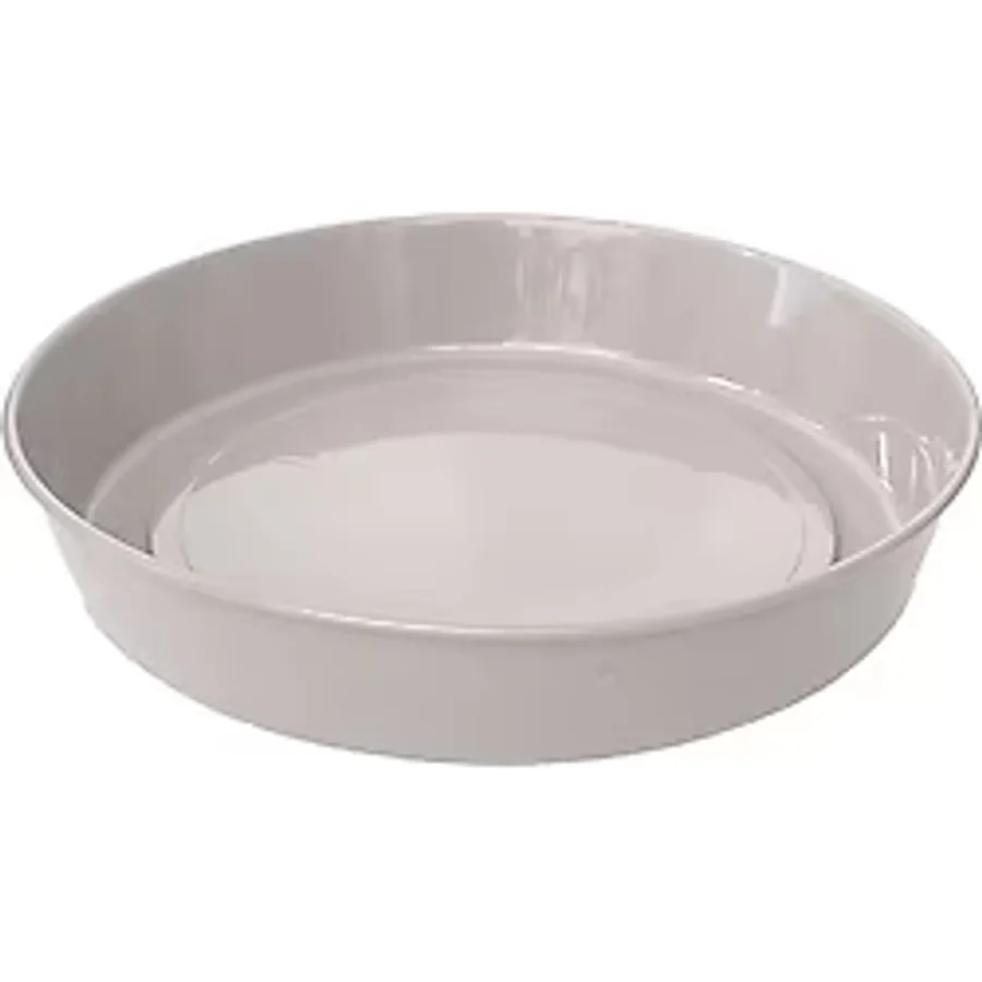 ToXA Saksı Tabağı 19cm Klasik Tabak No8 Kirli Beyaz Serinova Parlak Plastik Altlık