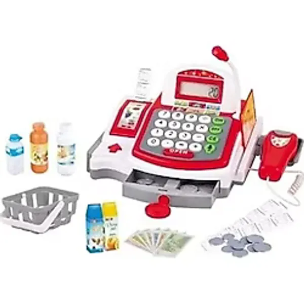 Toycraft Pilli Slip Çıkarabilen Oyuncak Yazar Kasa Kırmızı