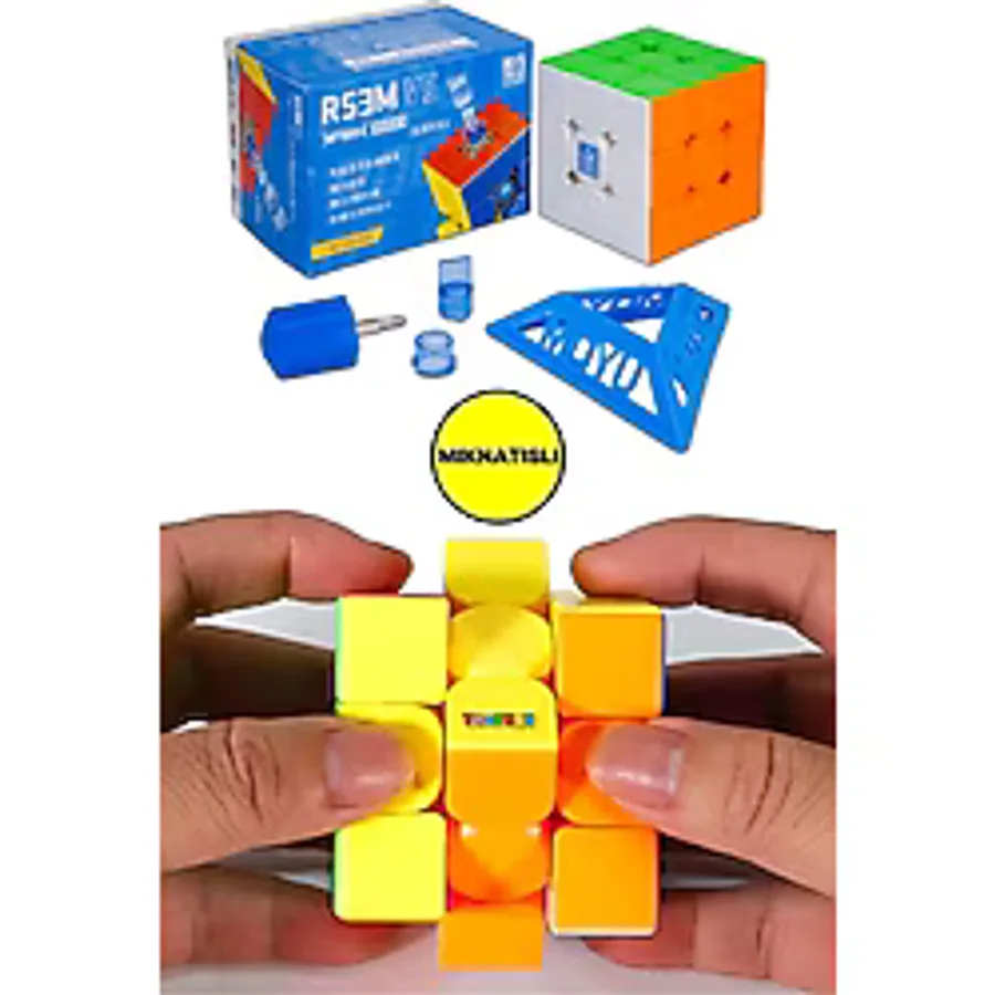 Toyfest Moyu 3X3 Rs3M V5 Third Order Magnetic Double Modulation Cube Mıknatıslı Zeka Rübik Küp