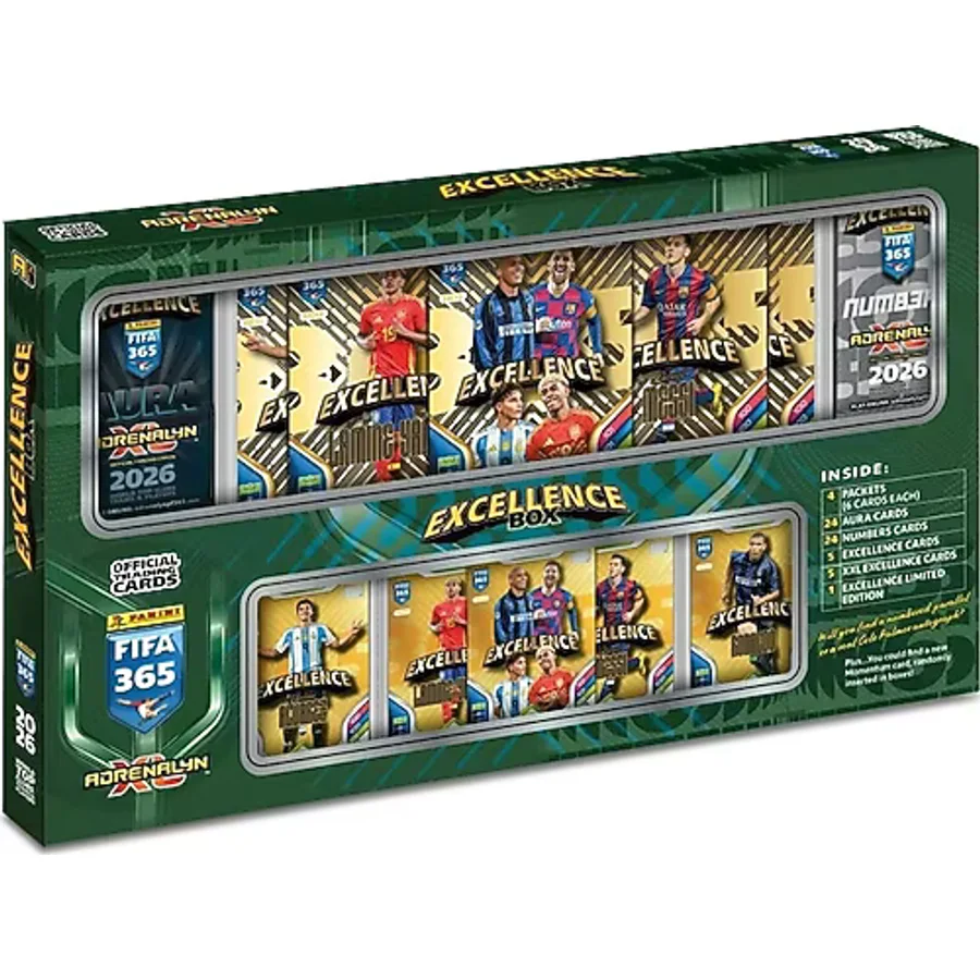 Toyfest SINIRLI ADET!.. Panini FIFA 365 2026 Adrenalyn XL Excellence Box Aura Numb3r5 XXL Özel Koleksiyonu