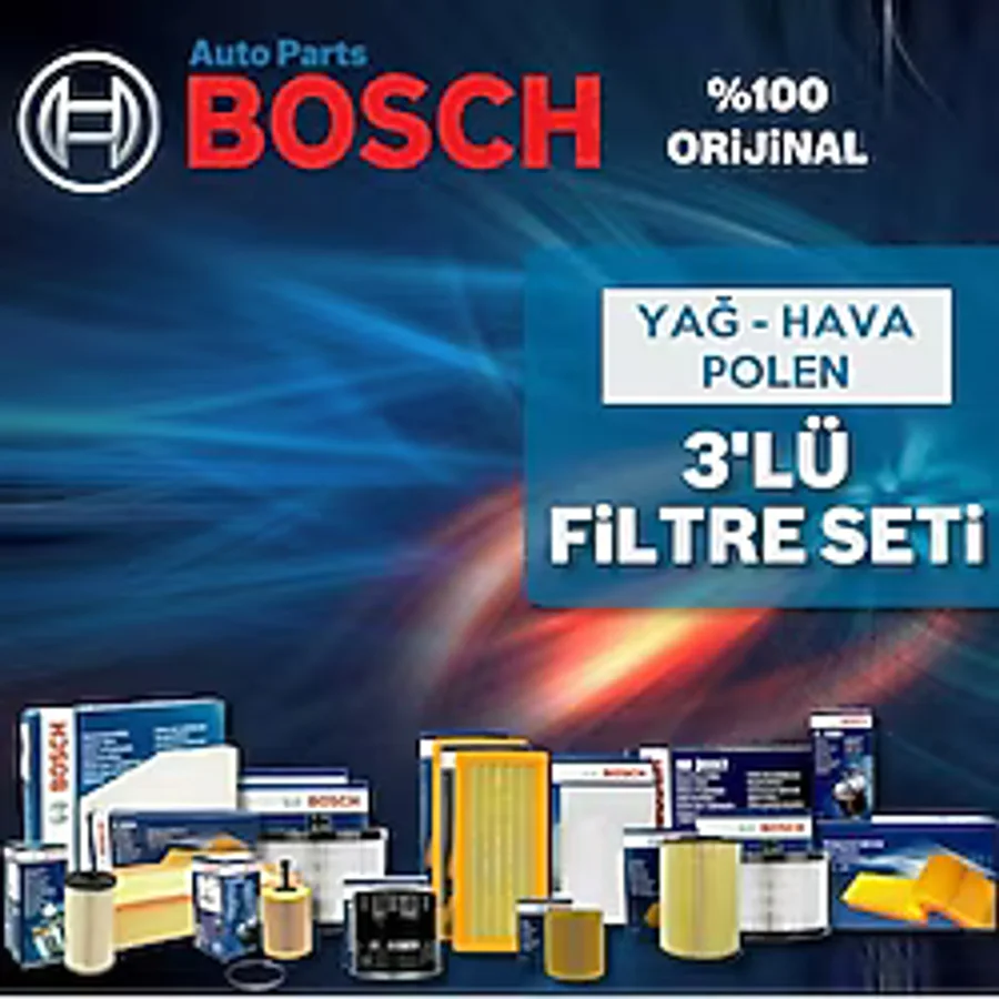 Toyota Auris 1.4 D4d Bosch Filtre Bakım Seti 2007-2018