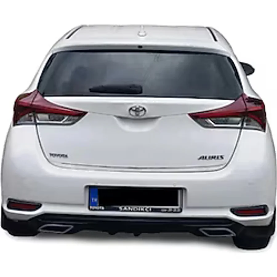 Toyota Auris Yeni Kasa Uyumlu Difüzör (Plastik) Şık & Sportif Arka Tampon Eki Boyasız