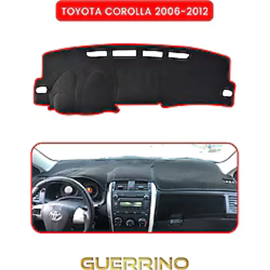Toyota Corolla 2006-2012 Torpido Koruma Halısı Kırmızı Kenar