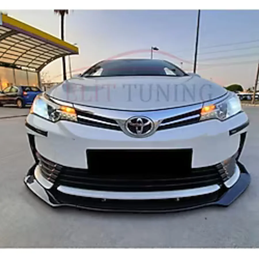 Toyota Corolla Ön Lip Yeni Kasa Piano Black Tampon Eki 3 Parca