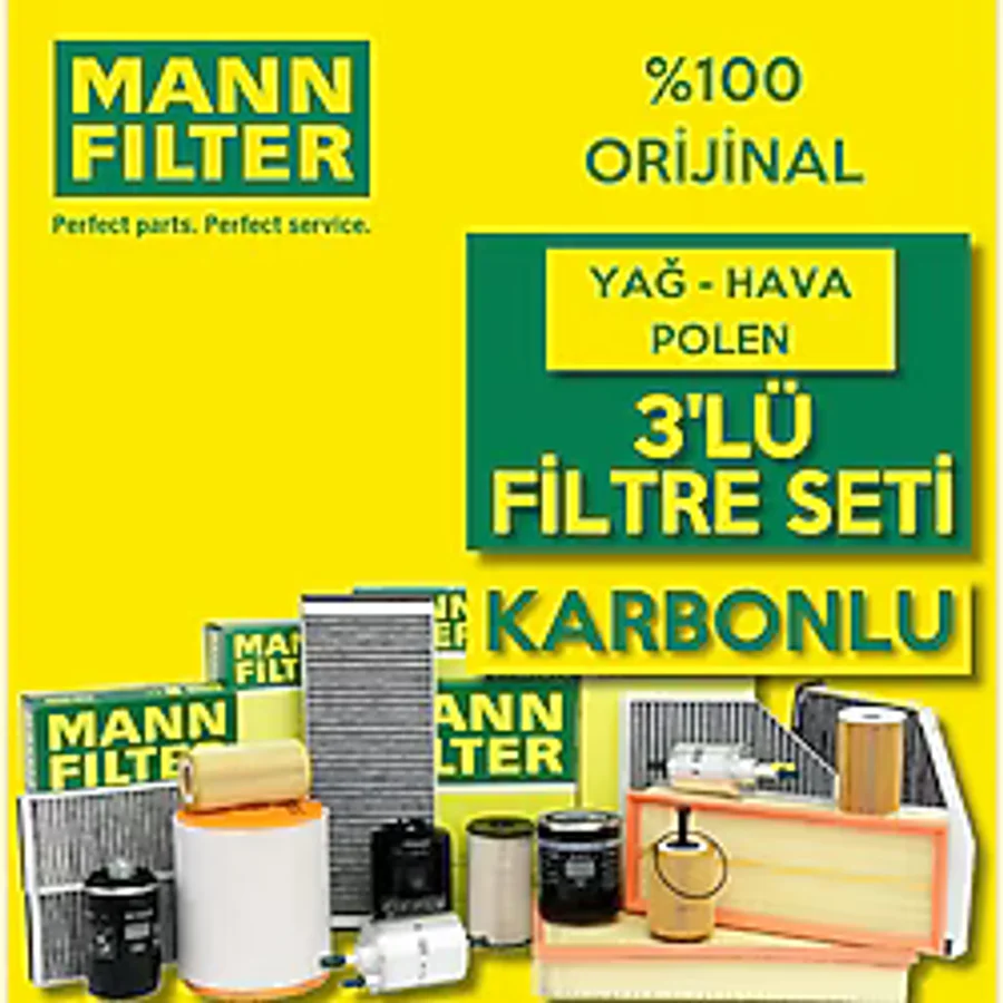 Toyota Corolla Uyumlu 1.33 1.6 Mann-Filter Filtre Bakım Seti 2007-2018
