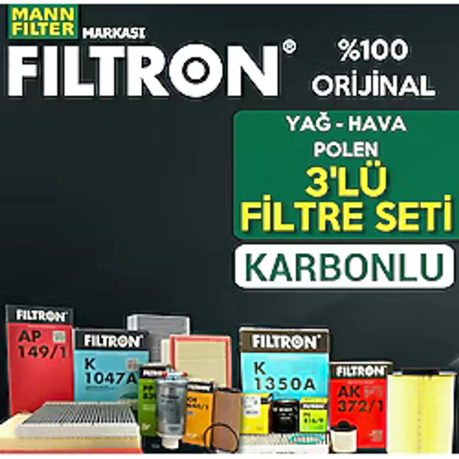 Toyota Corolla Uyumlu 1.33 Mann Filtron Filtre Bakım Seti 2009-2018
