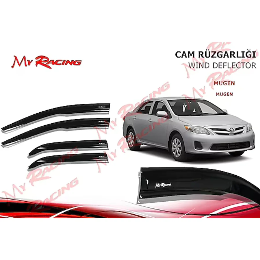 Toyota Corolla Uyumlu 2007-2012 Mugen Cam Rüzgarlığı 4Lü