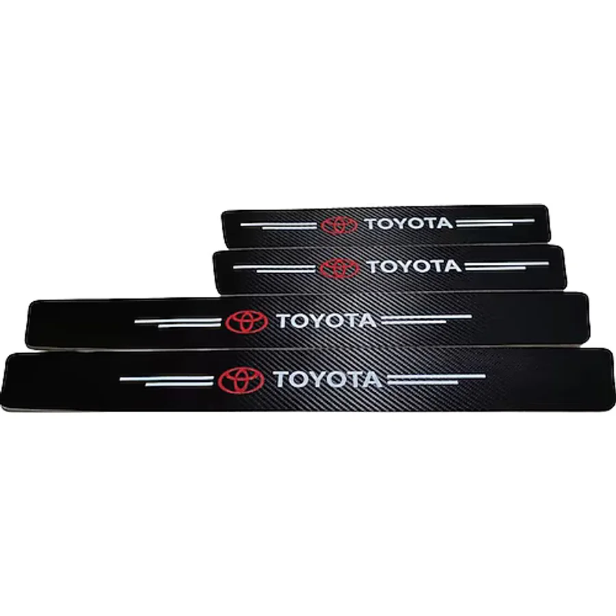 Toyota Logolu Karbon Kapı Esigi Koruyucu Bant Folyo 4Lu Set