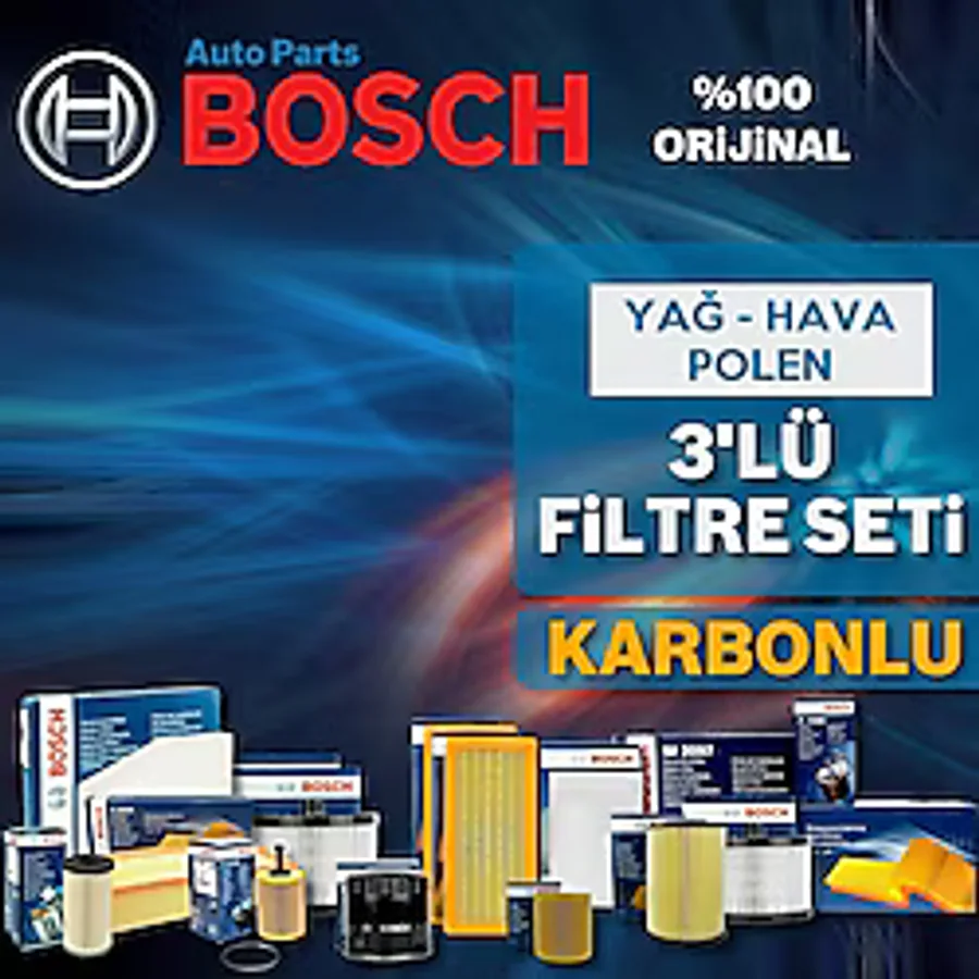 Toyota Yaris 1.33 Bosch Filtre Bakım Seti 2009-2016 (495584881)
